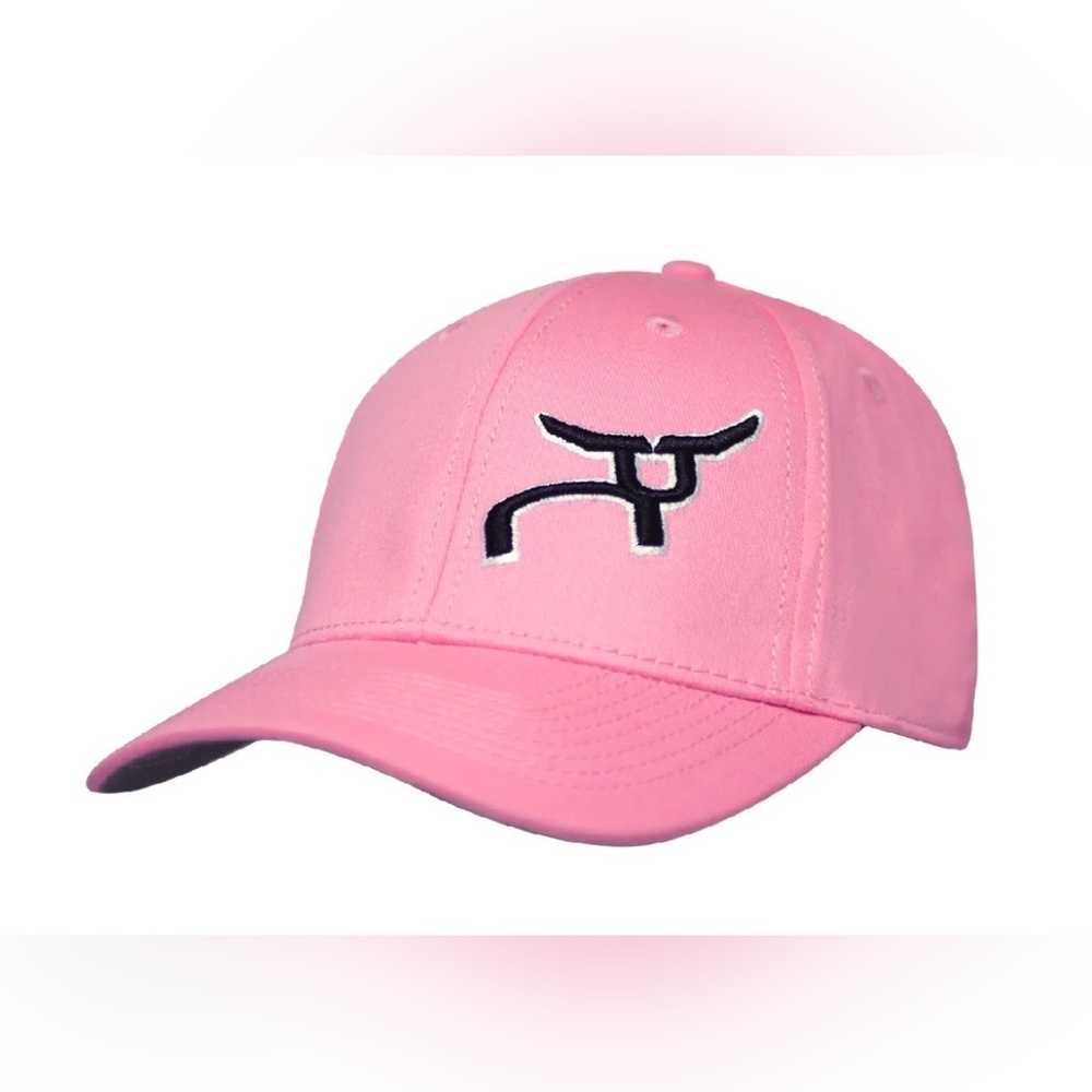Ropes Mart Youth Pink Fitted cap Embroidered Black Logo